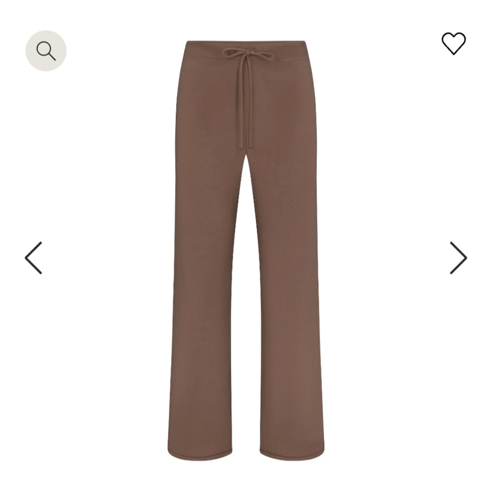 SKIMS Brown Wide-Leg Lounge Pants